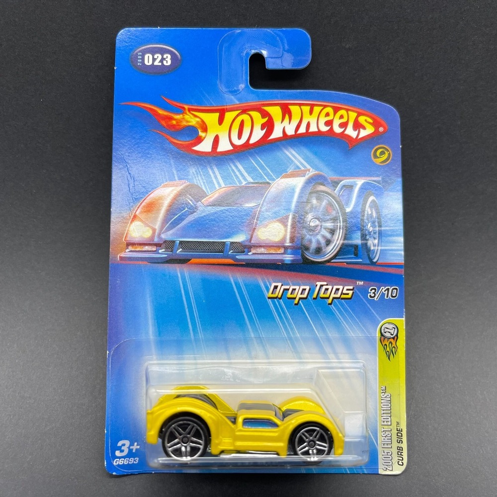 Hot Wheels First Editions Drop Tops Curb Side Truck Yellow Diecast 1/64 #023